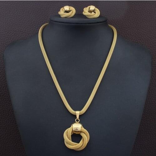 New Hot Wholesale Fashion Stainless Steel Jewelry Sets Pendants And Earrings For Women Supernove Sales SFHGAFBA