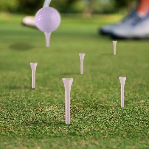 100Pcs Hard Wood Golf Tees for Golf Swing Practice Accessories Unbreakable Wooden Tee Golf Ball Training 42 54 70 83 mm White