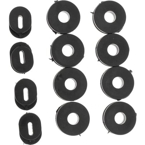 12pcs Black Rubber Large Small Side Cover Grommets For Motorcycle Car Auto GS125