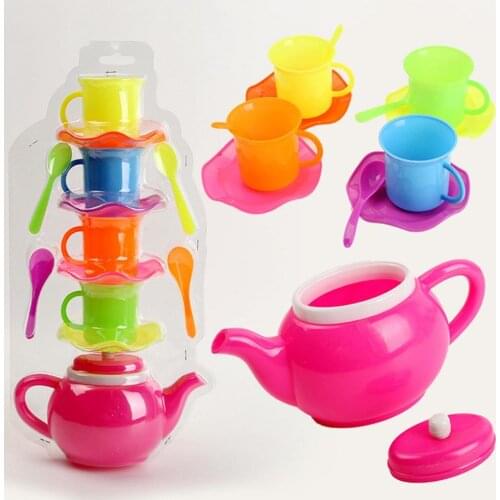 13Pcs/Set Children Simulation Tea Toy Set BPA-free Simulation Colorful Best Tea Party Gift Set for Birthday