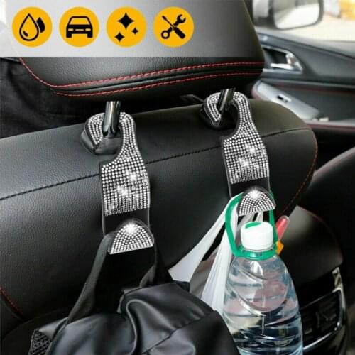 2PCS Car Seat Back Hook Back Hook Vehicle Headrest Organizer Hanger Storage Hook For Groceries Bag Handbag Car Accessories