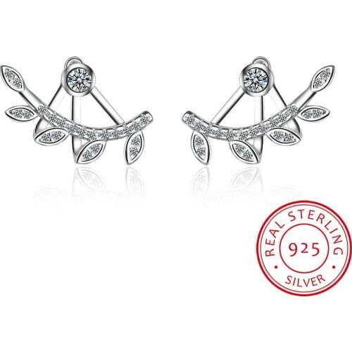 2020 Hot Sell Fashion Zirconia Flower Design 925 Sterling Silver Stud Earring for Women Girl Jewelry Christmas Gift Wholesale