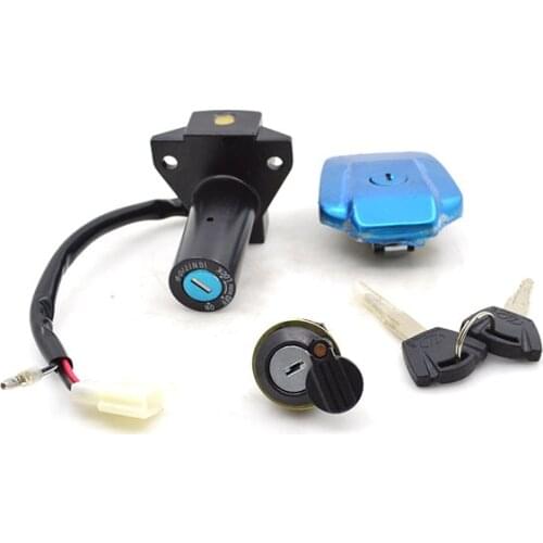 2088 Motorcycle Ignition Switch Lock+Fule Gas Tank Cap Cover Lock Set For Yamaha YBR125 YBR 125 125cc Euro 2 Spare Parts