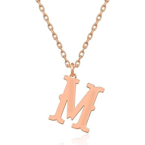 925 sterling Silver M Letter Pendant DN404