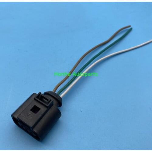 Free Shipping 5/10/20/50/100 pcs 3pin 1.5mm VW 1J0973703 Camshaft Cam Sensor Pigtail Plug Connector for A4 A6 AVK 3.0