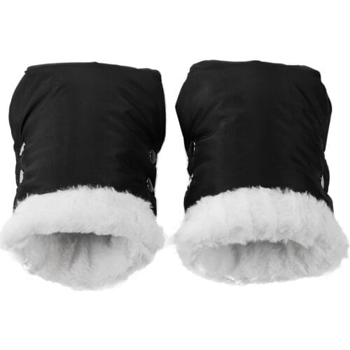 Baby Buggy Clutch Cart Muff Glove 1 Pair Winter Warm Stroller Gloves Waterproof Baby Cart Fleece Hand Muff Mittens