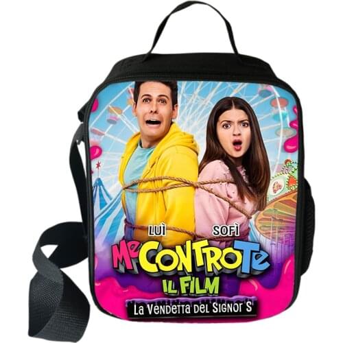 Me contro Te Lunch Bags Boys Girls Travel Tote Bags Picnic Food Fresh Storage Bags Student Mini Messenger Bag