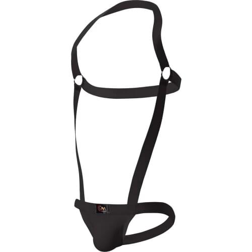 Shoulder Elastic Strap Underwear Sexy Men Novelty Bodysuit Lingerie Jockstrap Suspender Thong Harness Backless Erotic Costume