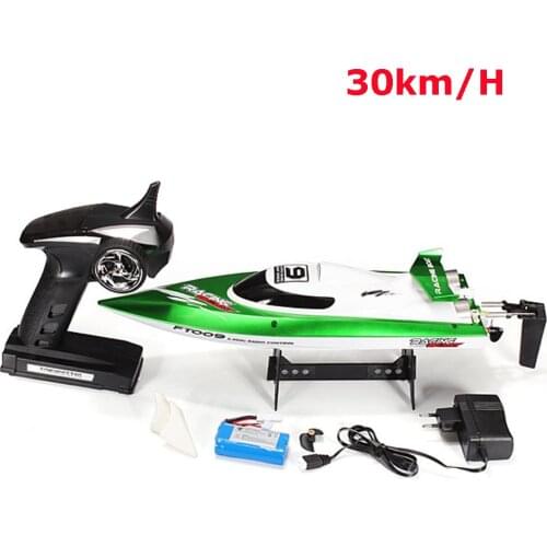 FeiLun FT009 4Channel 2.4GHz Remote Controller Brushed Motor Speedboat RC Racing Boat High Speed 30KM/H Water Cooling System RTR