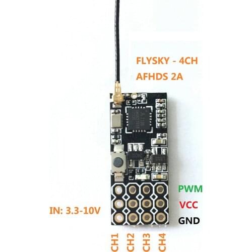 FS2A 4CH AFHDS 2A Mini Compatible Receiver PWM Output for Flysky i6 i6X i6S / FS-i6 FS-i6X FS-i6S Transmitter