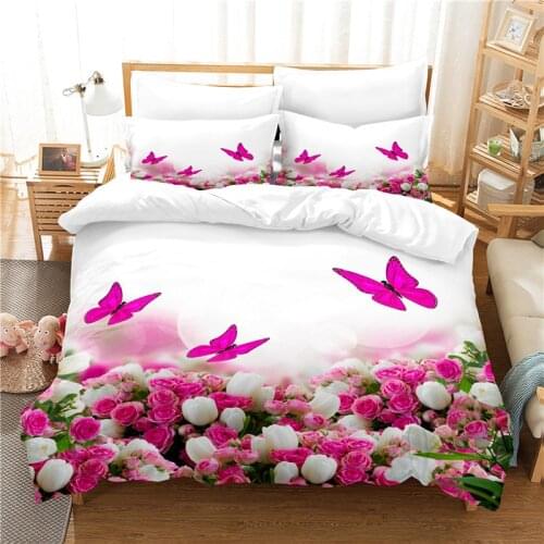 Butterfly Bedding Set For Bedroom Soft Bedspreads For Bed Home Comefortable Duvet Cover Quality Quilt Cover And Pillowcase