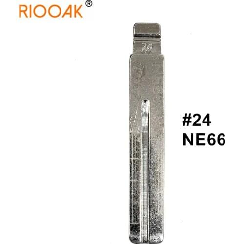 5pcs NE66 #24 Lishi 2 In 1 Key Blade Uncut Metal Shearing Teeth Blank Engraved Line Blade for Volvo S80