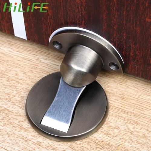 HILIFE Nail-free Doorstop Hidden Doorstop Magnetic Door Stops 304 Stainless Steel Door Stopper Hidden Door Holders Catch Floor