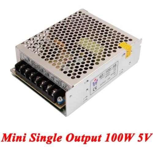 Mini switching power supply,100W 5v 20A Single Output dc power supply for Led Strip,AC110V/220V Transformer to DC 5V,led driver