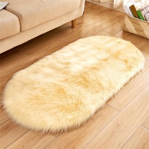 80X160cm Soft Artificial Wool Sheepskin Fluffy Rug Fur Carpet Long Hair Mat Home Room Decor