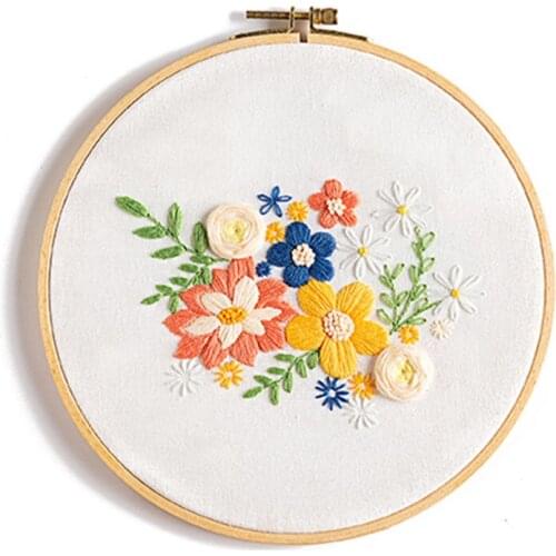 DIY Embroidery Flower Painting Interesting Handicrafts DIY Material Kits Beginner Embroidery Set Embroidery Thread Cross Stitch