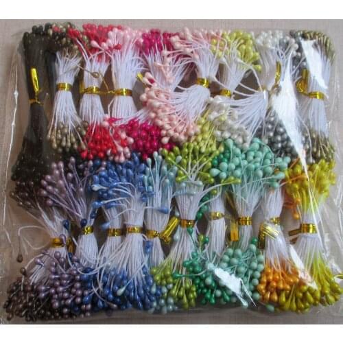 Hot sales!3 * 60 mm pearl flower pistil stamens flower decoration and wedding cake DIY festival1800pcs/set 004002001