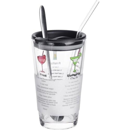 Original Transparent Home Glass With Lid Large Capacity Scale Milk Cup