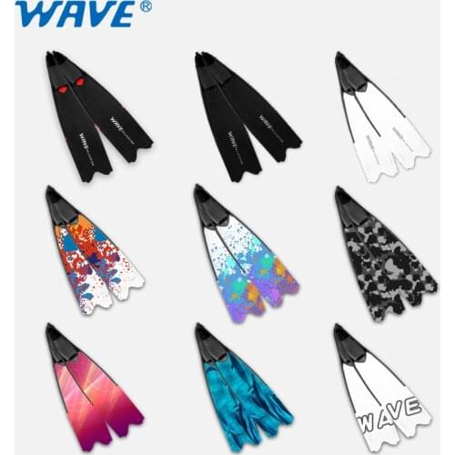 Original WAVE Professional Diving Flippers High Quality Snorkeling Non-slip 90cm Long Fins Comfortable Flexible Light Flippers