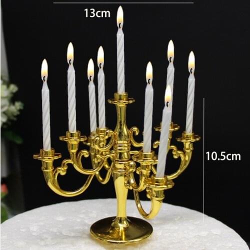 Candles and Candlestick Bracket 1 Set Cake Topper Birthday Party Cake Candle Holders Toppers Decoration Candlestick Top