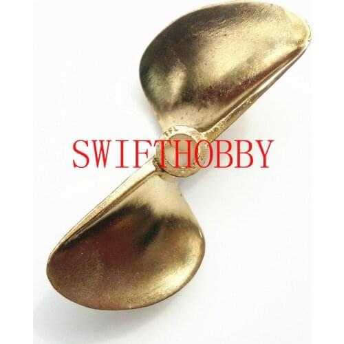 PROPELLER 472 Bronze prop 1/4" shaft 2 blade 72mm Diameter 26cc RC boat