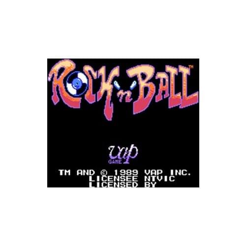 Rock 'n' Bal Region Free 8 Bit Game Card For 72 Pin Video Game Player