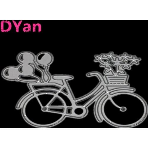 Romantic Balloon Bike Metal Die Cutting Dies Scrap Booking Embossing Folder Suit For Sizzix Fustella Big Shot Machine D003