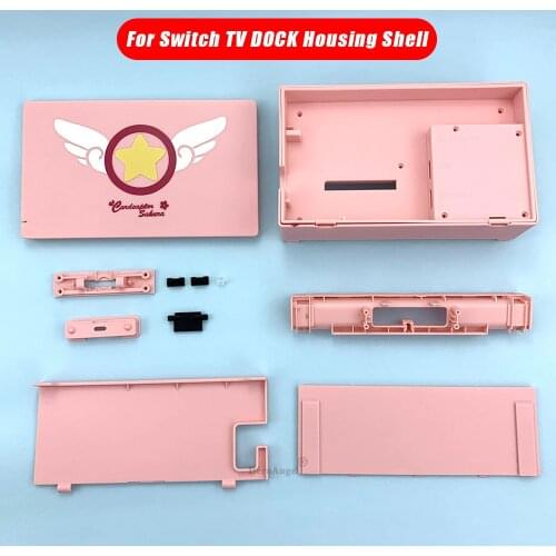 Pink Replacement Shell For Nintendo Switch TV Dock Housing Shell Case Charging Base TV Dock Case Cover Dropshipping