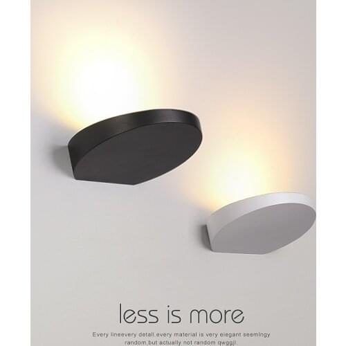LED Wall Lamps Size 16cm Power 5W Black/White Lamp Body Warm White/Cool White Iron Material Wall Lights Bedroom Corridor Aisle