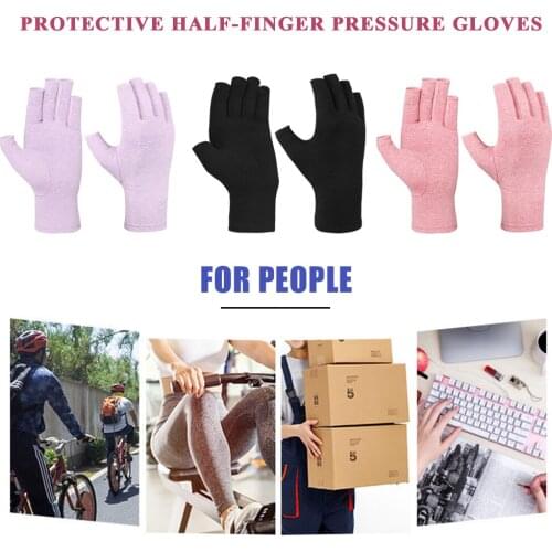 Women Men Therapy Wristbands Arthritis Therapy Compression Gloves Ache Pain Joint Relief Winter Warm Mittens