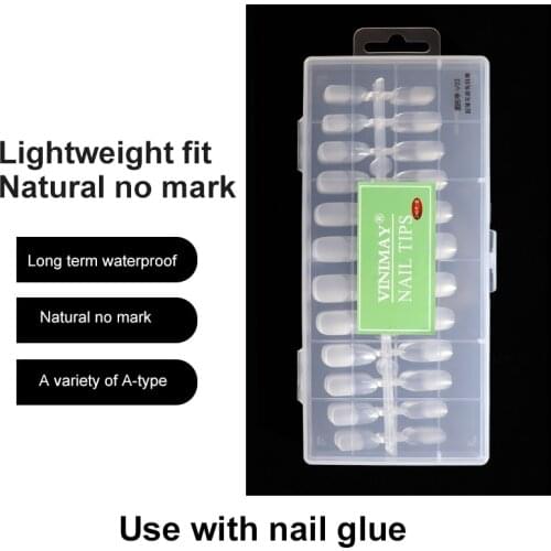 240PCS Nail Art Sheets Ultra-thin Frosted Nail Sheets Non-marking French Extension False Nails Transparent Water Drop Nail Sheet