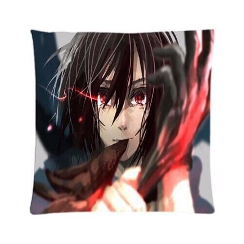 Shingeki no Kyojin Attack on Titan Manga Anime Comic Durable Unique Throw Square Pillowcase Fashionable Custom Pillowcase Design