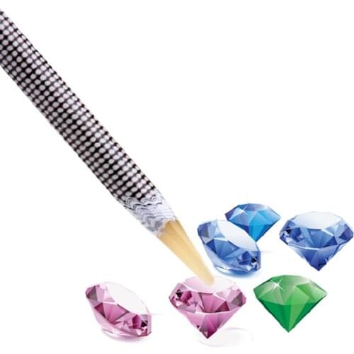 1Pcs 21 * 0.7cm Wax Pen Pick Diamond Stick Tool Nail Easily Picking Up Rhinestone Picker Manicure Dotting Tools