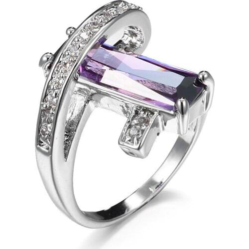 1Pc HIP Hop Creative fashion rectangular zircon ring Wedding accessories For Women Men Jewelry Dropshiping Couple gift