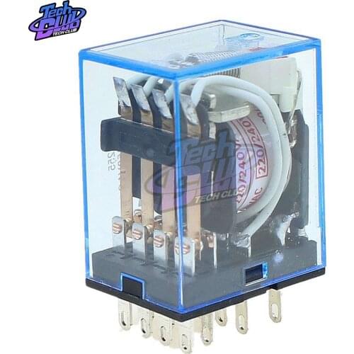 1PCS LED MY4 General Purpose Relay 4pdt,14pins relais 12V 24V 110V 220V MY4NJ relay switch