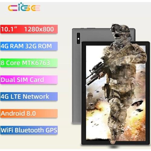 10 Inch Tablet PC 8 Core 4GB RAM 32GB ROM Android 8.0 Tablets 1280x800 IPS 4G Call Dual Wifi 5g 2.4g GPS Tablette