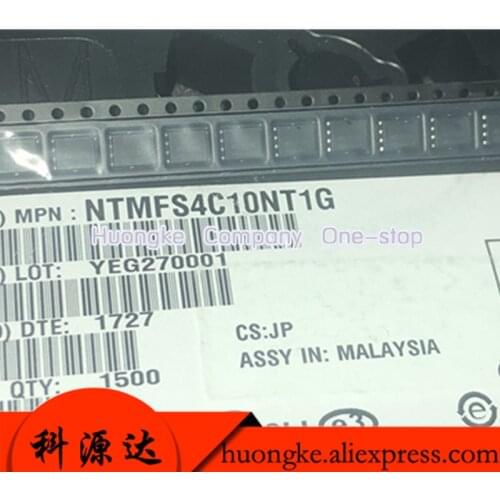 10pcs/lot NTMFS4C10NT1G SO-8FL NTMFS4C10N Mark 4C10N Power MOSFET 30 V 46 A Single N−Channel