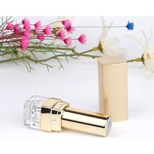 12.1mm Gold Makeup Korean Fashion Empty Lipstick Tubes Maquiagem Lip Balm Care Moisturizer Hand Foot Cream Containers 200pcs/lot