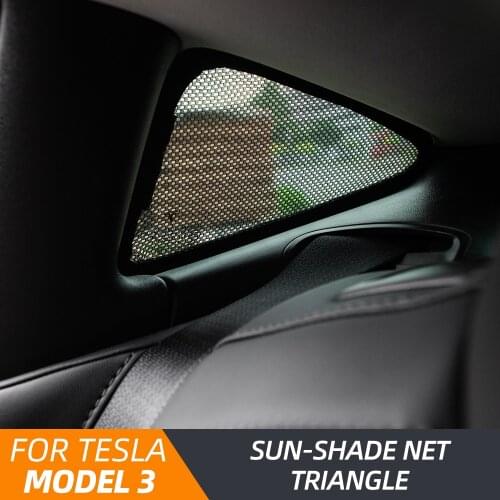 2PCS Tesla Model 3 type automobile sunshade triangle sunshade Tesla model3 type accessories roof sunshade sunshade shield