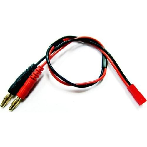 Adapt Charging Cable 4.0MM Banana Plug to JST Male Plug Connector RC Lipo Battery Parts for RC Car Airplane Heli Multirotor 2PCS