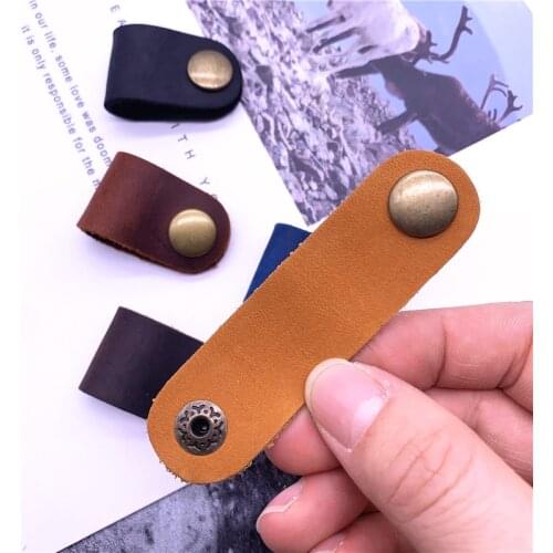 20Pcs/Lot Multipurpose Desktop Phone Cable Winder Earphone Clip Charger Organizer Management Wire Cord Fixer Cowhide Holder