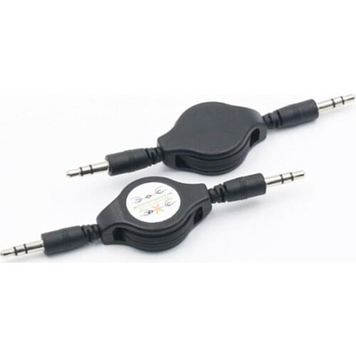 2000pcs Retractable Aux Cable 3.5mm Male to Male Auxiliary Stereo Car Audio Cable Cord For IPhone7 plus For Sumsung Mp3 Mp4 MP5