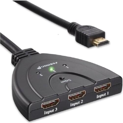 HD 3-Port HDMI Switch with Pigtail Cable