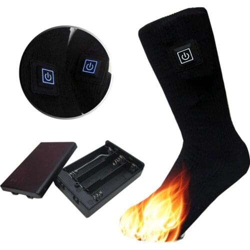 4.5V Thick Warm Socks Heated Electric Socks Rechargeable Battery Winter Outdoor Skiing Cycling Sport Warming Socks