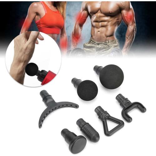 4/6/7pcs 19mm Caliber Fascia Massage Gun Replacement Body Massage Head Set Pain Relief Therapy Muslce Relaxation Head Accessory