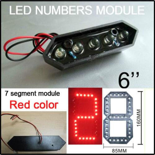 6" red color digita numbers module,led oil price,temperature,time,led clock,led module,7 segment of the modules,waterproof