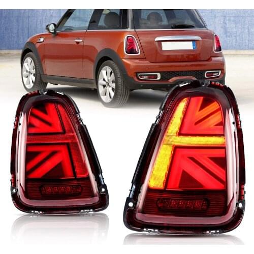 Car Full LED Tail Lights Fit For Mini Cooper Hatchback One Hatch R55 R56 2007-2013 Union Jack Lamp Modified Parts