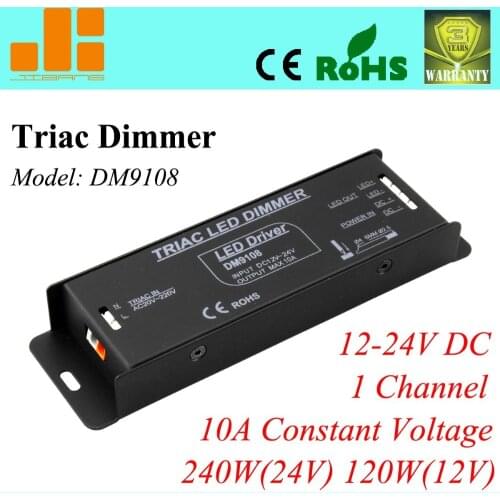 Free Shipping Triac dimmer, LED Triac dimming driver,12V/24V 1ch/10A/240W DM9108