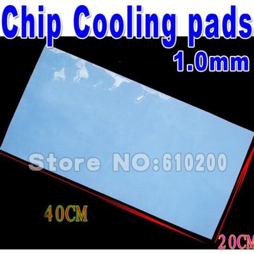 Free Shipping 400mm*200mm*1.0mm Blue Silicone Thermal Pad Heatsink Cooling Pads For CPU GPU VGA Chip Heatsink