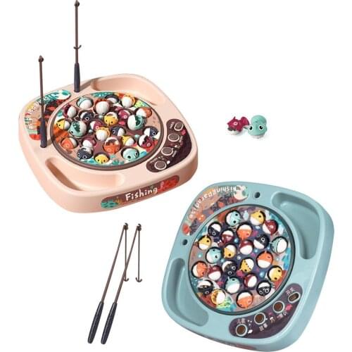 Kids Fishing Game Electric Musical Multicolored Magnetic Fishing Toys For Children Simulation Play House Boy Girl Toy